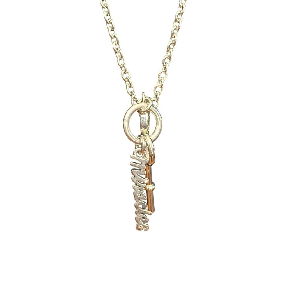 Chico's Necklace Jewelry Statement 30" Adjustable Silver Tone Miracles Skeleton